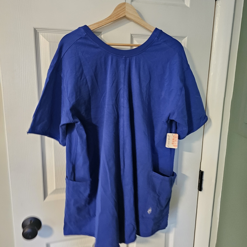 Free People Movement Hot Shot Tee Romper S. ELECTRIC SHOCK (Royal Blue) NWT - Picture 4 of 11